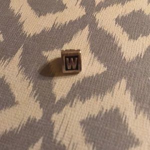 📝Letter “W” Black & Silver Pandora Charm📝